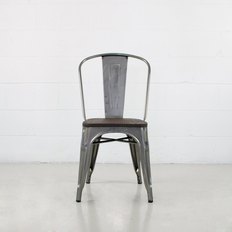 Chaise d'appoint empilable avec siège en bois Melien - intérieur / extérieur