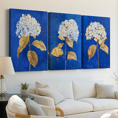 FLORAL Series XCIII  -Custom Wrapped Gallery Canvas - 3 Pieces
