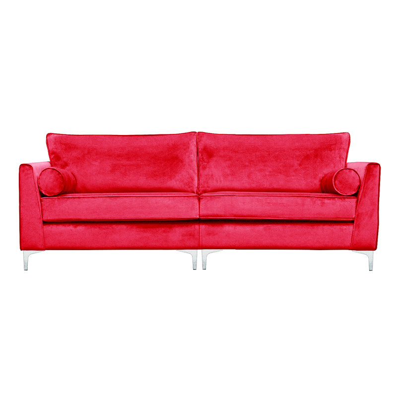 Giancarlo 4 Seater Velvet Sofa, Fuchsia