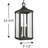 Husby 3-Light Black Outdoor Hanging Lantern with Clear Beveled Glass-1789063887