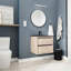 Meuble-lavabo 24 po avec lavabo en céramique noire et 2 tiroirs à fermeture en douceur