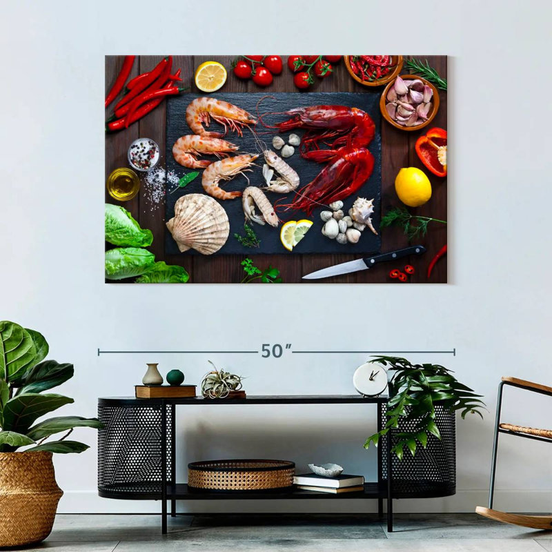 Yarlin cuisine des fruits de mer, H 32 po x l 48 po