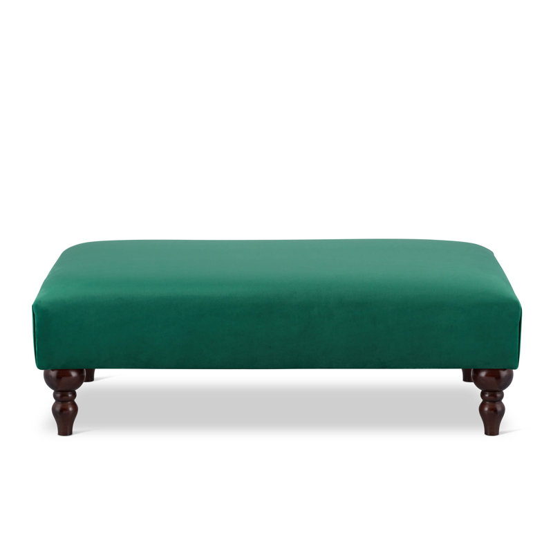 Allaina 100cm Wide Velvet Rectangle Solid Colour Cocktail Ottoman
