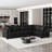 Faux Leather L-Shaped Modular Sectional Sofa-75756250-75756249