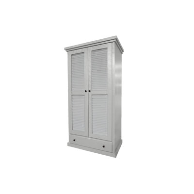 Armoire extra large en bois massif Farmhouse avec portes à volets