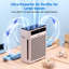Purificateur d'air intelligent et silencieux HEPA avec affichage de la qualité de l'air en temps réel, filtration 3-en-1 pour les allergies et les animaux de compagnie, et diffuseur d'aromathérapie pour la maison-119770601