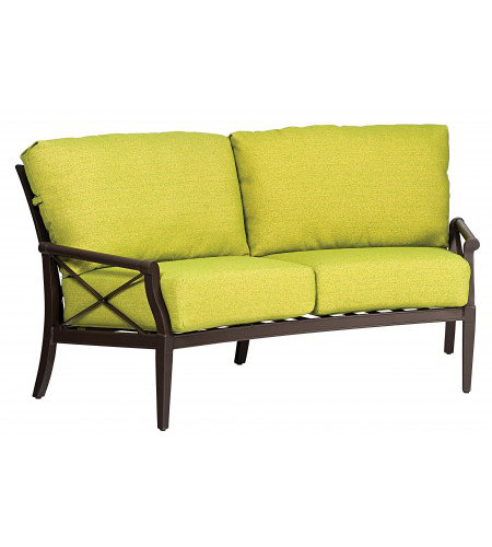 Andover Outdoor 2 - Seat Loveseat, Canvas Navy Sunbrella® Canvas, Textured Black