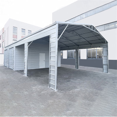 23FT X 46FT Steel Garage Shed – Reinforced Metal Storage Building With 2 Doors Metal Garage Storage Shed - The Customer Must Have Unloading Capabilities, Such As A Forklift Or Crane