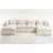 Cloud Couch Oversized Modular Boneless Sectional Sofa True Relax Comfy Couches Wide&Deep Seat Sofas For Living Room Furniture Sets, 4Seat With 2Ottoman-1403308210