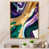 Toile avec cadre flottant or