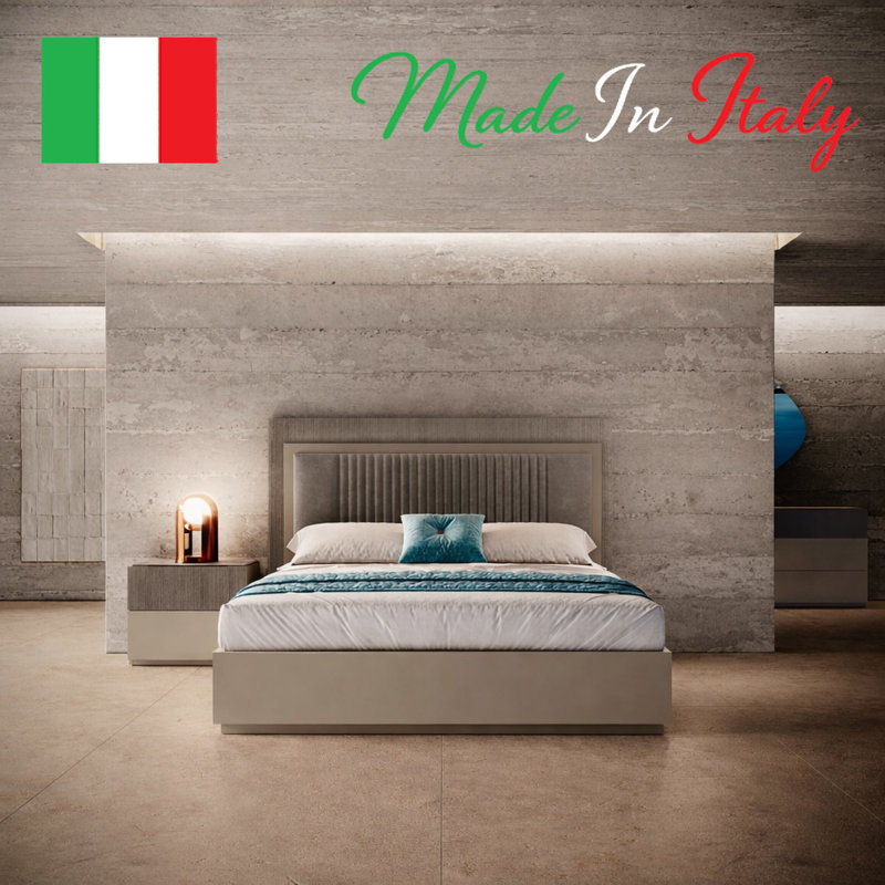 Modern King Bed, 2 Nightstands & Chest, 2 Pcs: Bed, Nightstand, King
