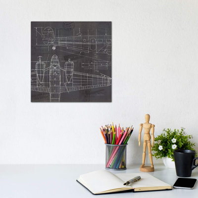 «Plane Blueprint II» par Marco Fabiano - impression d'art graphique
