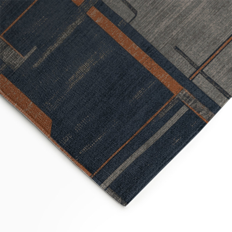 Tapis turc intérieur et extérieur gris, Rectangle 5 pi x 7 pi