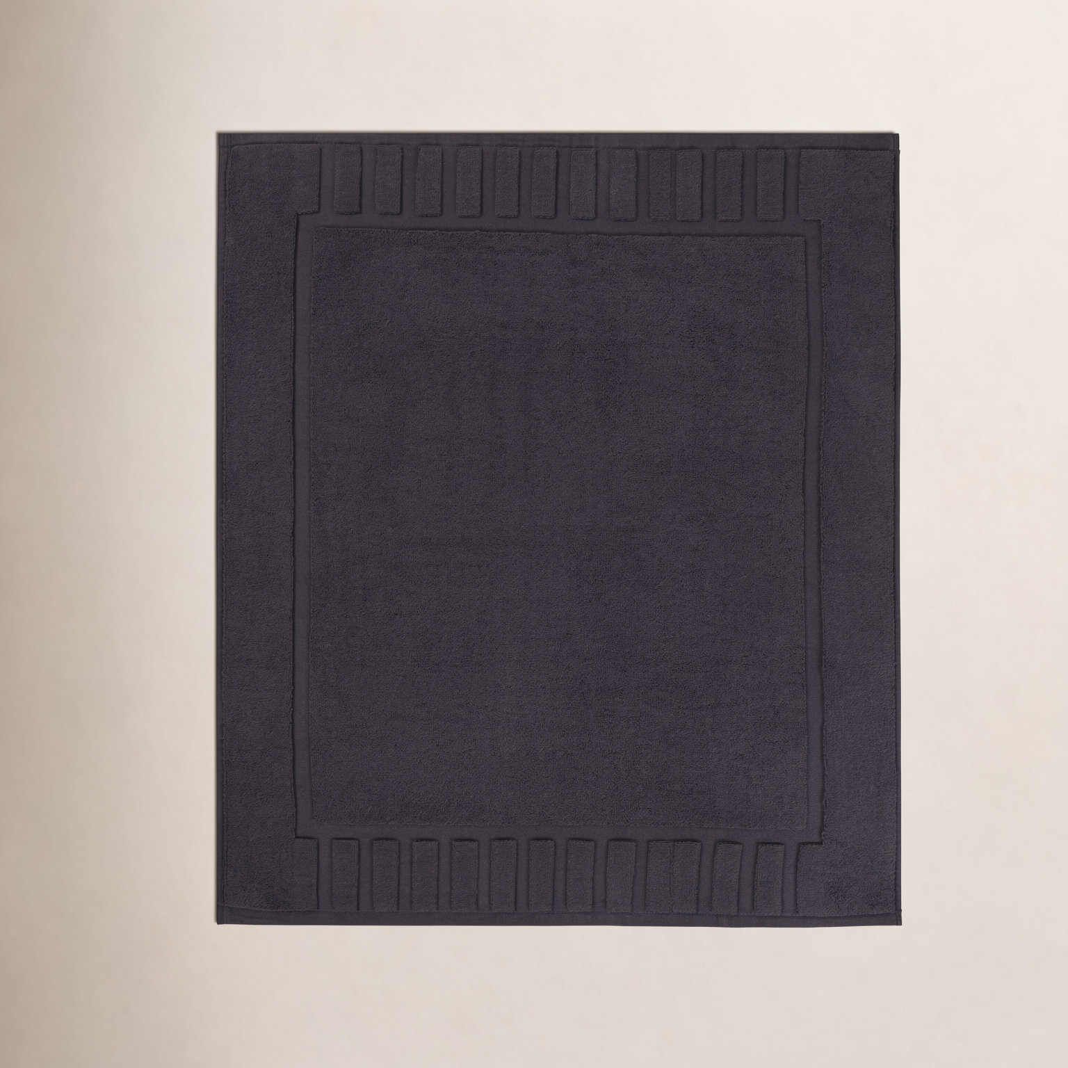 Pardue Cotton Bath Mat, Black, Geometric