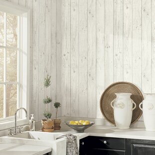 Graham & Brown Eclectic 56-sq ft White Vinyl Paintable Textured Beadboard  Prepasted Soak and Hang Wallpaper in the Wallpaper department at