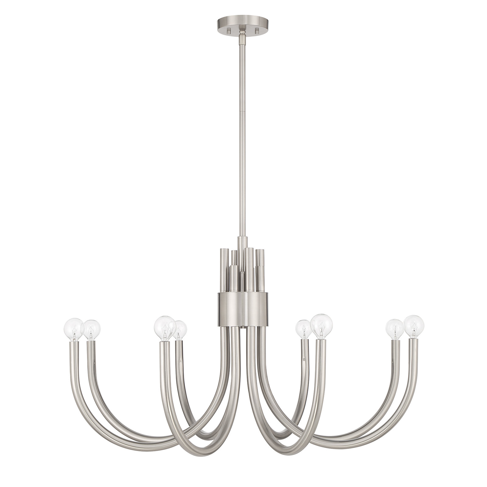 Sorrento 8-Light Chandelier, Satin Nickel