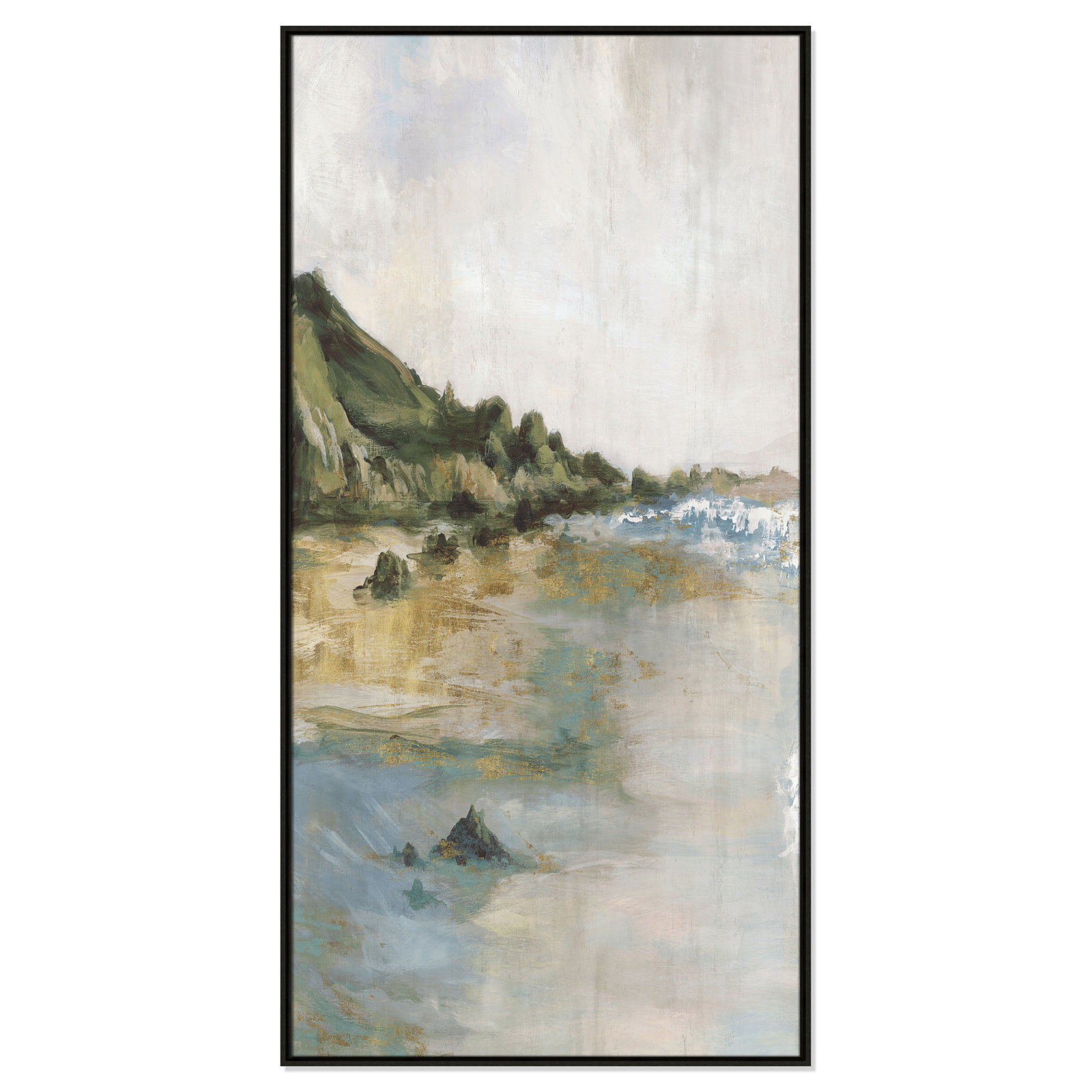 Cordoba "Tide's Edge" Print, 61.5" H x 31.5" W, Espresso