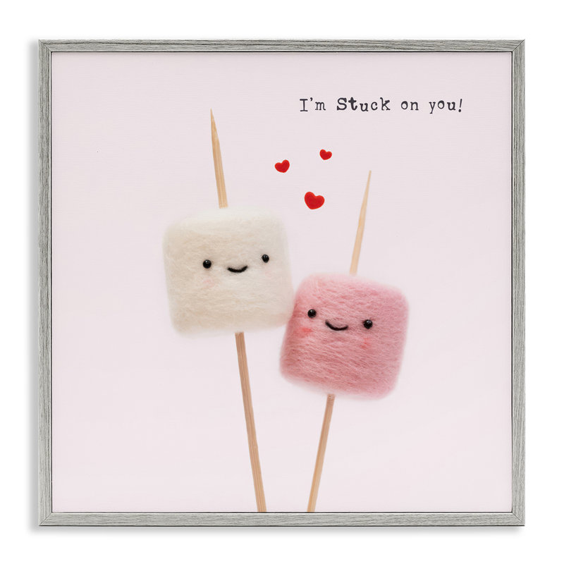 «Cute Stuck On You», estampe numérique encadrée par Lemon and Sugar bh-235, Estampe numérique Farmhouse, H 24 po x l 24 po