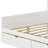 Wooden L-Shape Daybed with Seven Storage Cabinets and Two Storage Drawers, Multi-functional Bed with Study Desk and Built-in Bookshelf, White