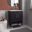 Meuble-lavabo, 2 portes, tablettes