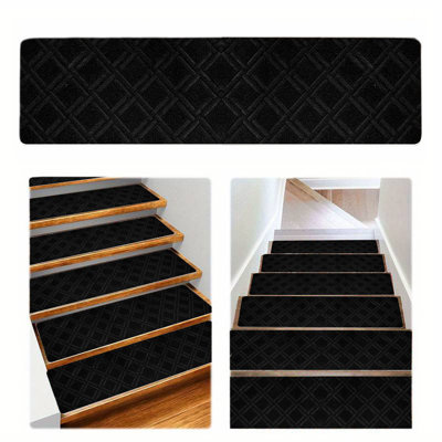 Lot de 15 tapis d'escalier antidérapants grande taille, résistants au glissement, pour enfants, personnes âgées et animaux domestiques. Adhésif réutilisable et facile à nettoyer.