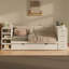 Lit de jour polyvalent en bois avec rangement abondant et design fonctionnel pour la chambre à coucher