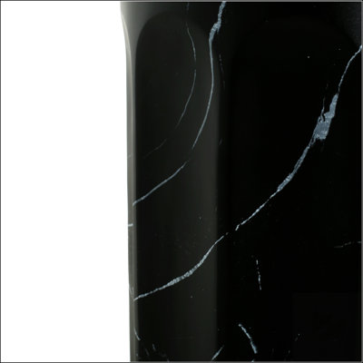 Outdoor Lightweight Concrete Black Marble Effect Side Table, Versatile And Stylish For Indoor And Outdoor Use