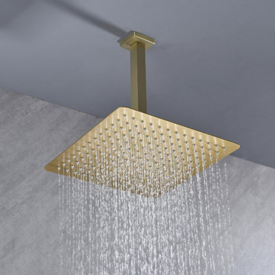 16 Inch Bathroom Luxury High Pressure Waterfall Rain Shower Head