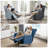 Madison Park Candace Beige 30"W 3-in-1 Power Recliner Wingback Swivel Glider with USB & Type-C Ports-113432070