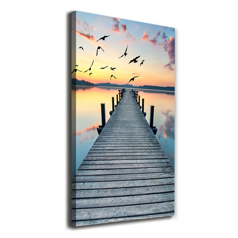 Wooden Pier - Wrapped Canvas Print
