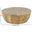 Table basse ronde de salon en bois de manguier brun, 36 po x 36 po x 13 po-135590245-135590246