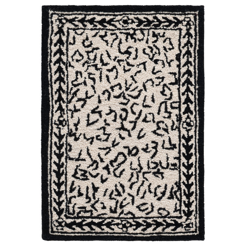 Tapis en laine crocheté à la main Chelsea, Rectangle 2 pi 6 po x 4 pi