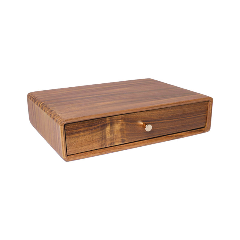 Solid Acacia Wood Desktop Organizer Jewelry Storage Box
