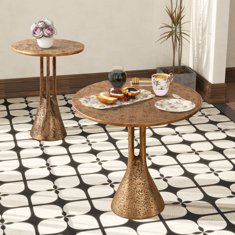 Table basse ronde, H 22,05 po x L 23,62 po x l 23,62 po 
