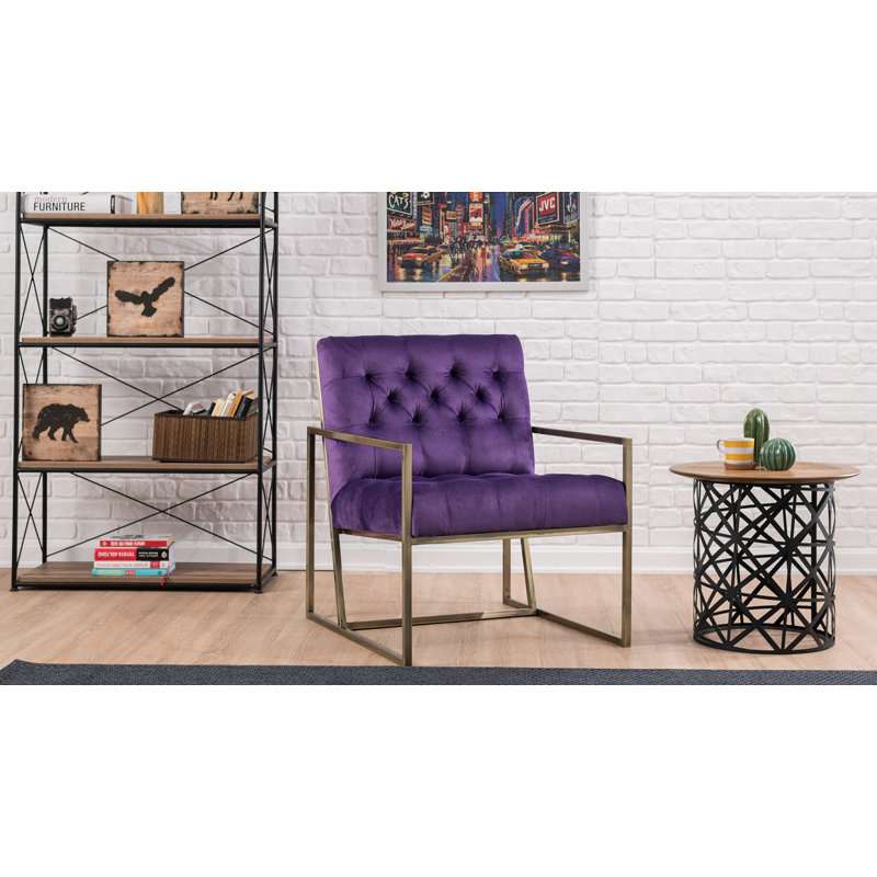 Fauteuil Aldobrando, 100 % polyester mauve