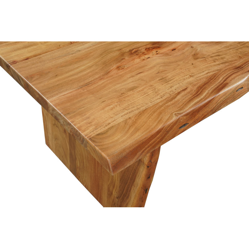 Live Edge Solid Wood Dining Table, Natural, 72"L x 38"W