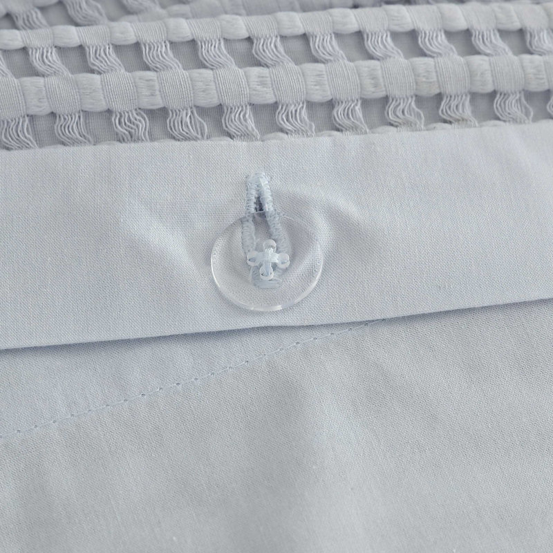 Ensemble de housse de couette gaufré Kenneth Cole, Housse de couette pour très grand lit et 2 très, Argent argent