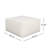 Upholstered Square Ottoman,Cream