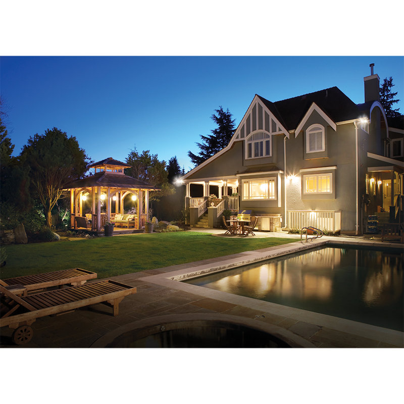 Flood Light with Motion Sensor, Black