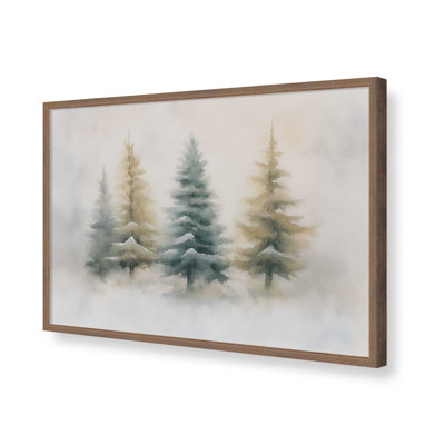 «Snowlit Pines», reproduction d'art