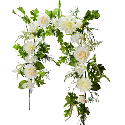 6' Beautiful Rose Dahlia Hydrangea Garland