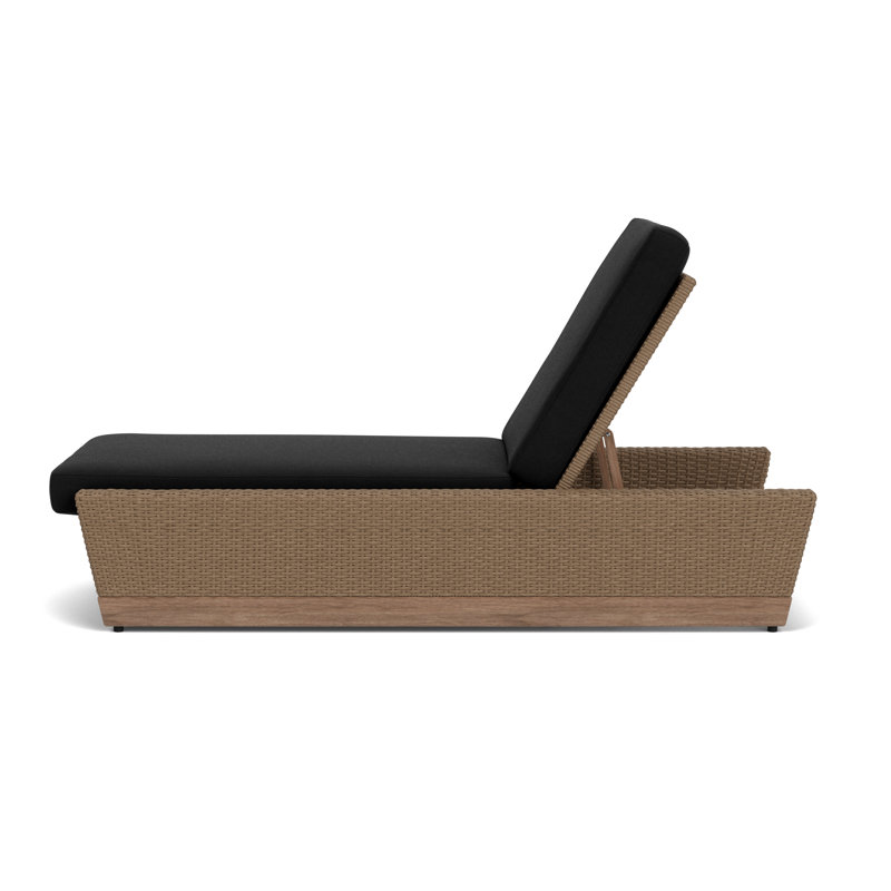 Charisma Outdoor Chaise Lounge, Canvas Black