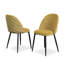Arlo Black Table Top W Black Legs + Raye Velvet Dining Chair Black Set Of 6-1120053472-1120053476-1120053477