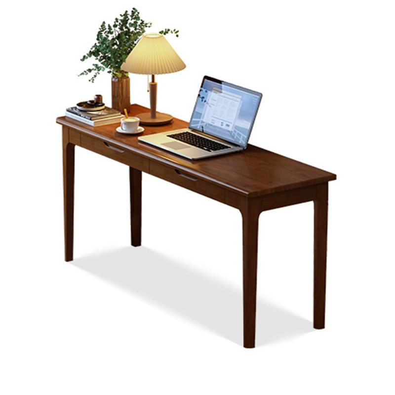 Bureaux rectangulaires en bois massif, H 29,53 po x l 55,12 po x P 15,75 po, Noyer