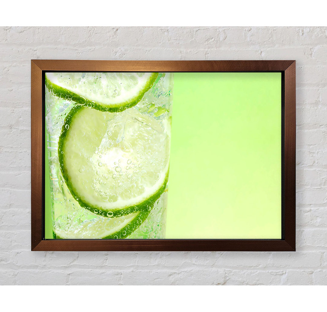 Gerahmtes Wandbild Fresh Lemonade With Lime