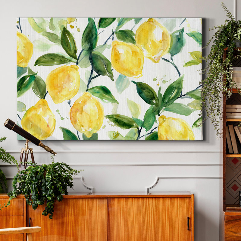 Lemony Branches - reproduction sur toile tendue, H 48 po x l 32 po x P 1 po