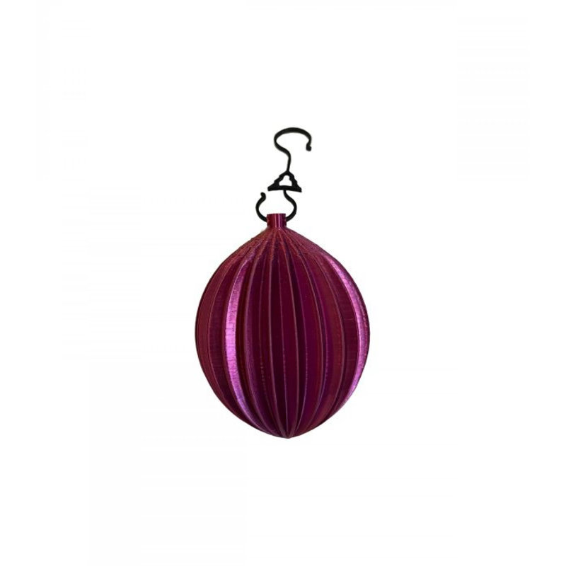 3D Printed Egg Shape Ornaments, 4" H x 2.5" W x 6" D, Purple