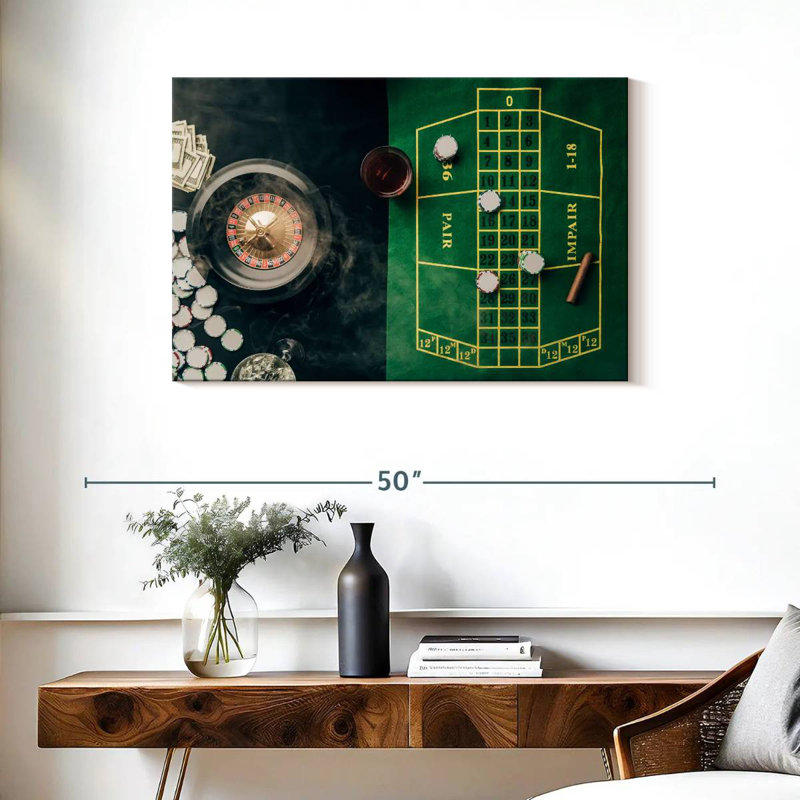 Senne Casino Table Game, 24" H x 36" W