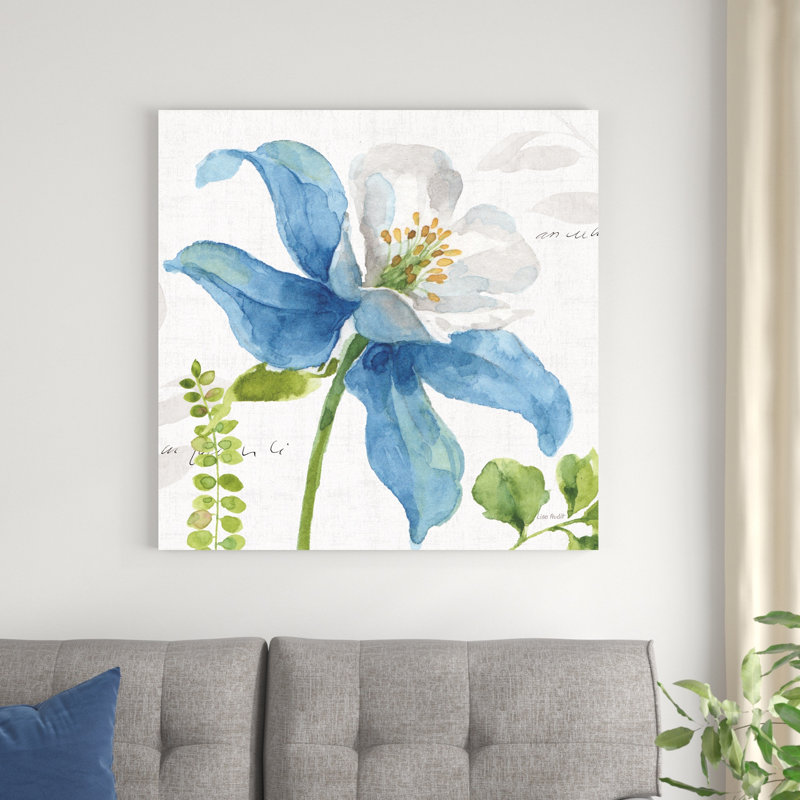 Jardin bleu et vert II, H 36 po x l 36 po x P 1,25 po