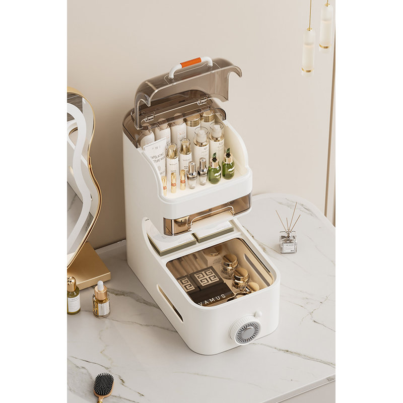 Plastic / Acrylic No Mounting / Installation Required Bathroom Storage Furniture Set